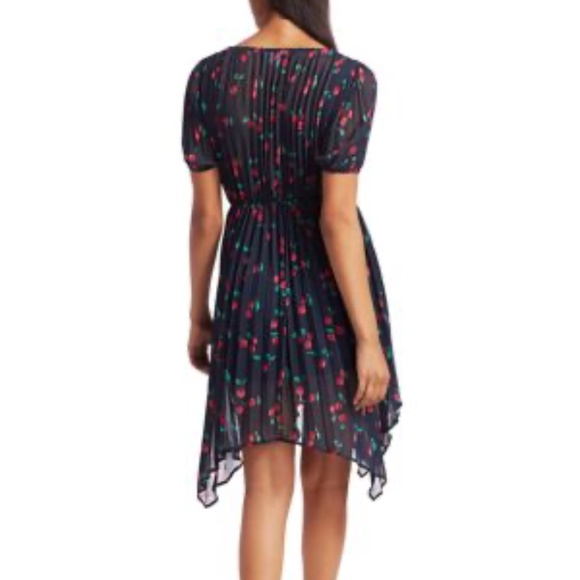 The Kooples - Naive Cherry Print Asymmetric Dress - Picture 4 of 7